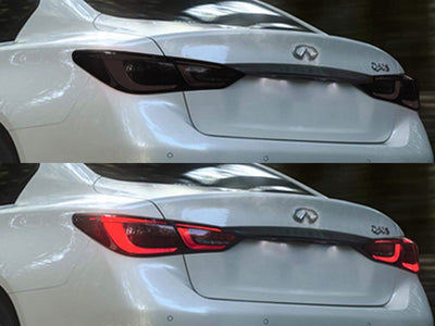 q50 Before and After Smoked Taillights
