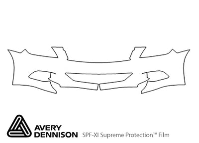 q60 Avery Dennison Clear Bra Bumper Precut PPF Diagram