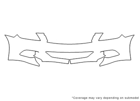 q60 3M Clear Bra Bumper Precut PPF Diagram