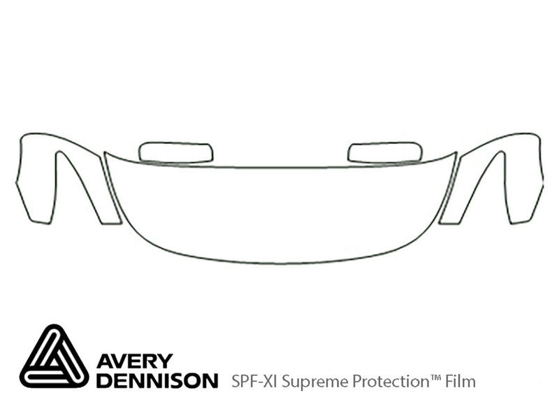 q60 Avery Dennison Clear Bra Hood Precut PPF Diagram