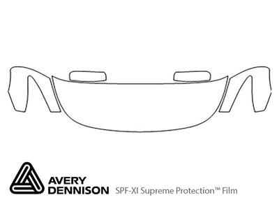 q60 Avery Dennison Clear Bra Hood Precut PPF Diagram