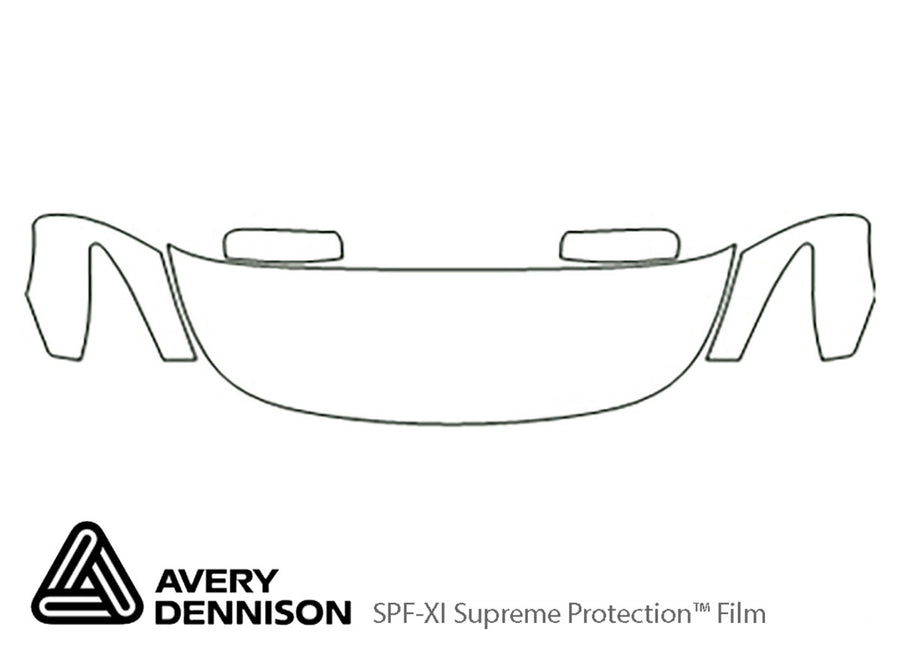 q60 Avery Dennison Clear Bra Hood Precut PPF Diagram