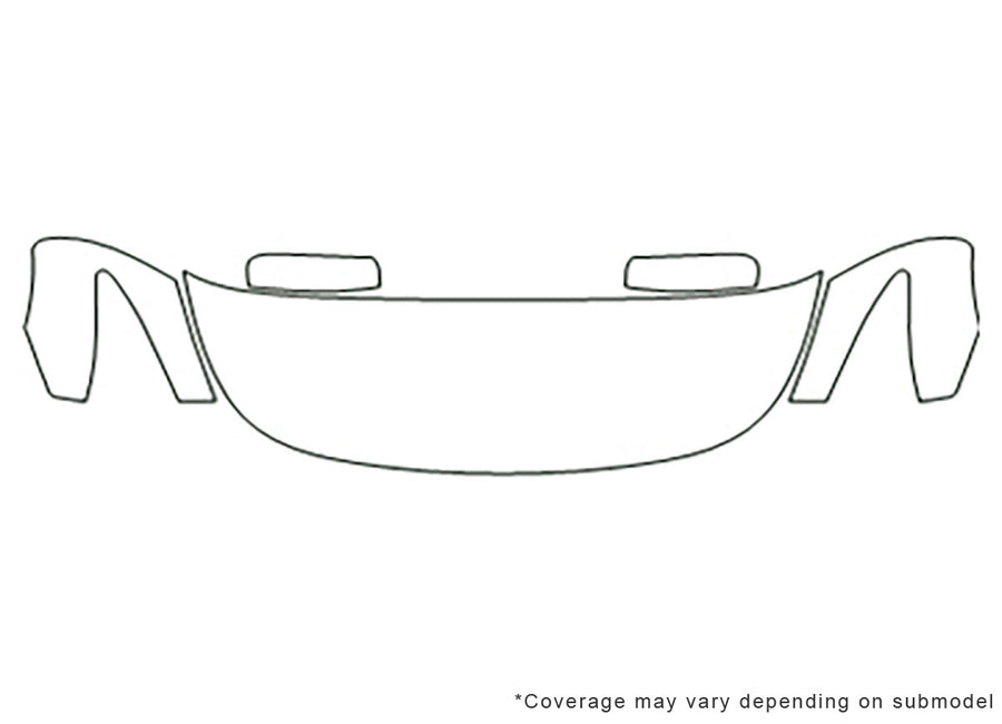 q60 3M Clear Bra Hood Precut PPF Diagram