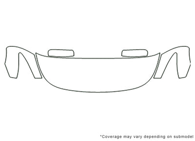 q60 Avery Dennison Clear Bra Hood Precut PPF Diagram