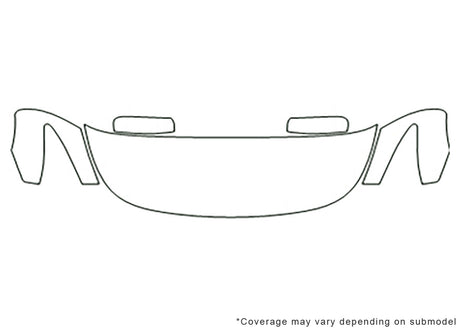 q60 Avery Dennison Clear Bra Hood Precut PPF Diagram