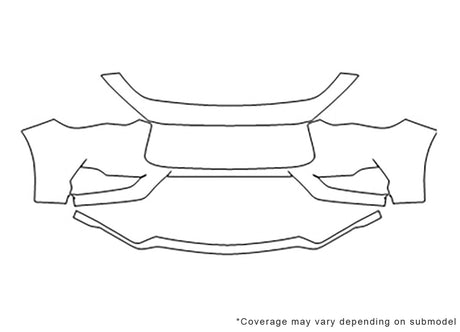 q60 Avery Dennison Clear Bra Bumper Precut PPF Diagram