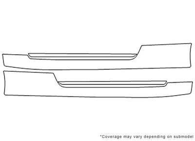 q60 3M Clear Bra Door Cup Precut PPF Diagram