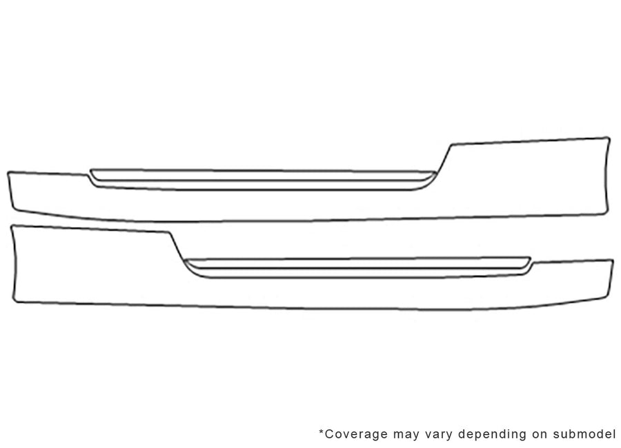 q60 Avery Dennison Clear Bra Door Cup Precut PPF Diagram