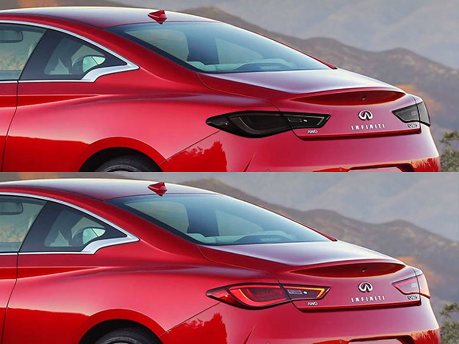 q60 Before and After Smoked Taillights