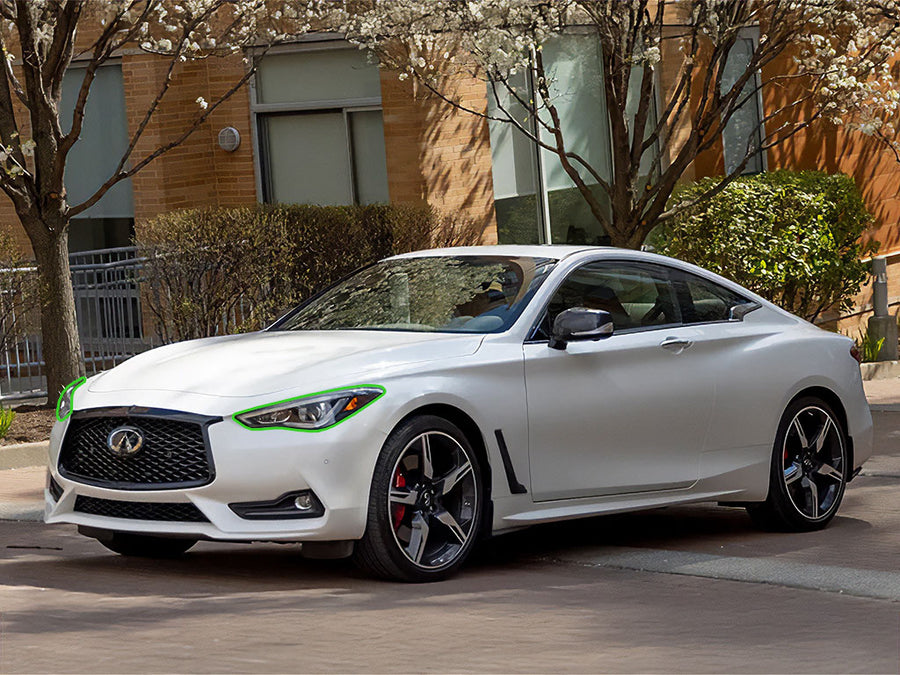 infiniti q60 2021-2022 Headlight Protection Installation Location