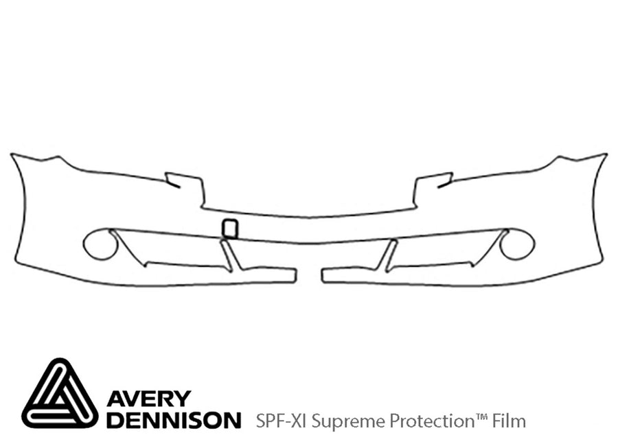 q70 Avery Dennison Clear Bra Bumper Precut PPF Diagram