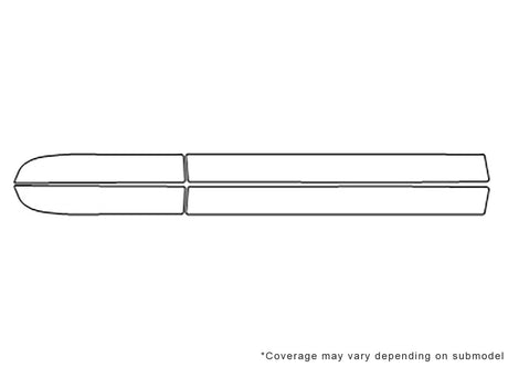 q70 Avery Dennison Clear Bra Door Cup Precut PPF Diagram