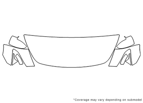 q70 3M Clear Bra Hood Precut PPF Diagram