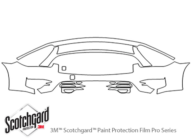 q70 3M Clear Bra Bumper Precut PPF Diagram