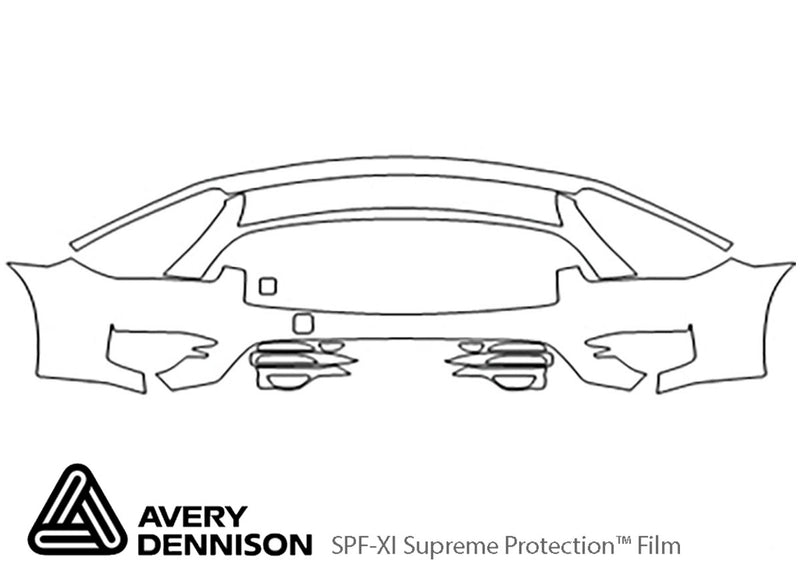 q70 Avery Dennison Clear Bra Bumper Precut PPF Diagram