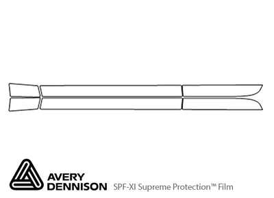 q70 Avery Dennison Clear Bra Door Cup Precut PPF Diagram