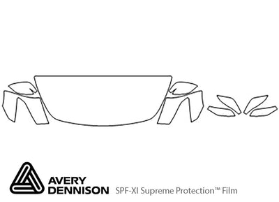 q70 Avery Dennison Clear Bra Hood Precut PPF Diagram