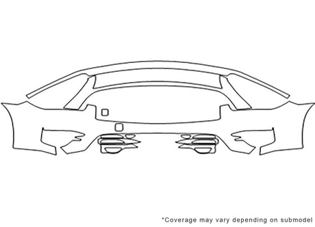 q70 3M Clear Bra Bumper Precut PPF Diagram