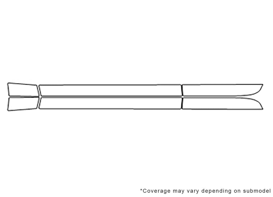 q70 Avery Dennison Clear Bra Door Cup Precut PPF Diagram