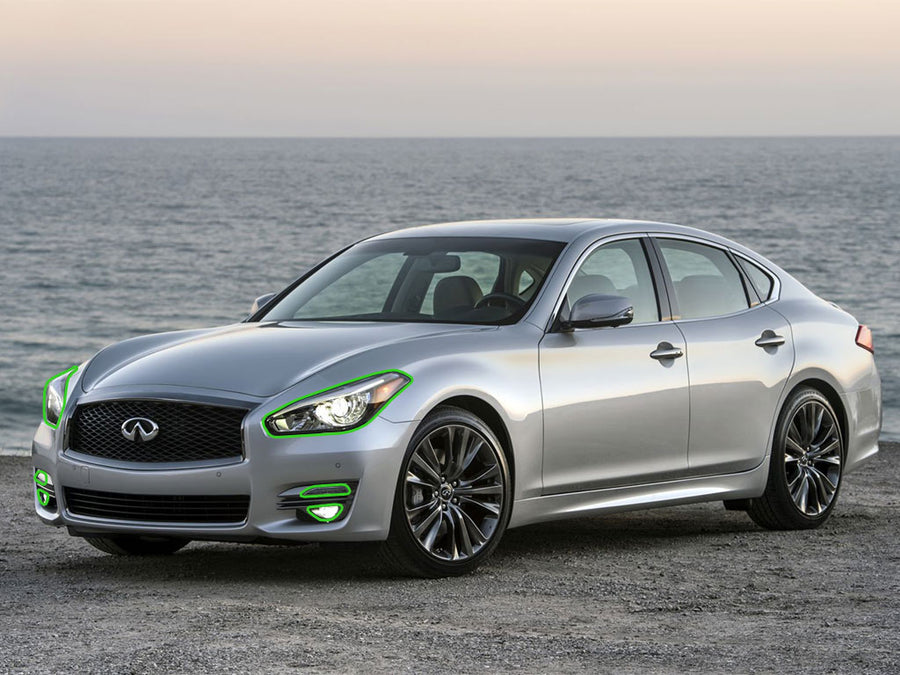 infiniti q70 2015-2019 Headlight Protection Installation Location