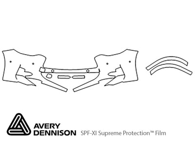 qx30 Avery Dennison Clear Bra Bumper Precut PPF Diagram