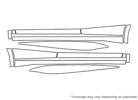 qx30 Avery Dennison Clear Bra Door Cup Precut PPF Diagram