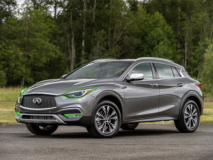 infiniti qx30 2017-2019 Headlight Protection Installation Location
