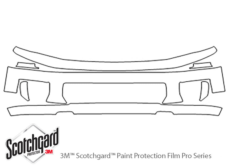 qx4 3M Clear Bra Bumper Precut PPF Diagram