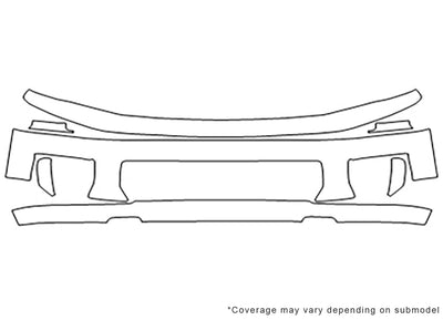 qx4 3M Clear Bra Bumper Precut PPF Diagram