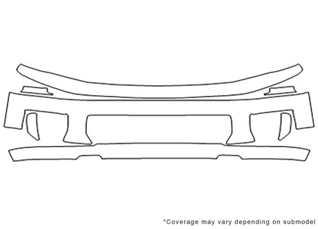 qx4 Avery Dennison Clear Bra Bumper Precut PPF Diagram