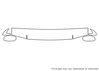 qx4 3M Clear Bra Hood Precut PPF Diagram