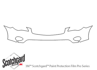 qx50 3M Clear Bra Bumper Precut PPF Diagram