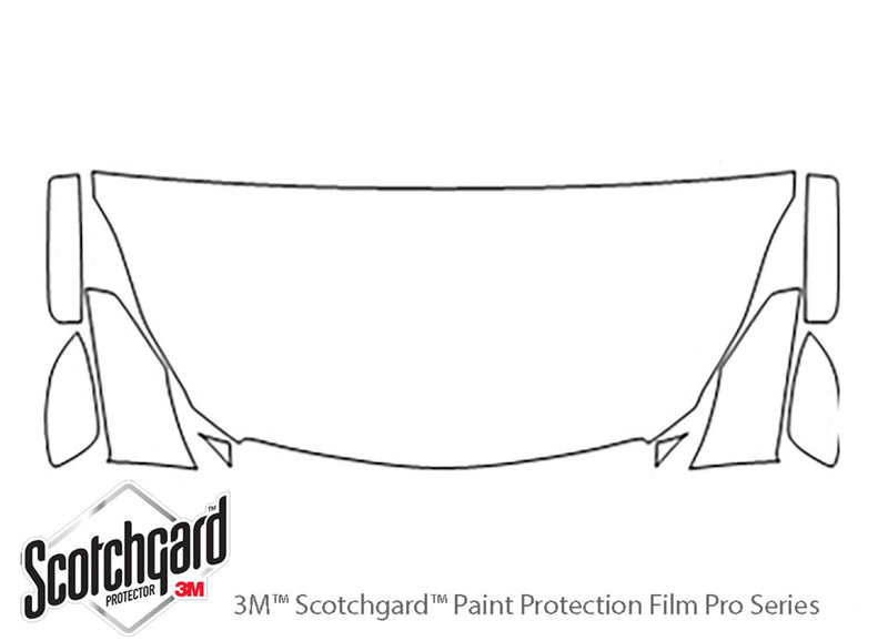 qx50 3M Clear Bra Hood Precut PPF Diagram
