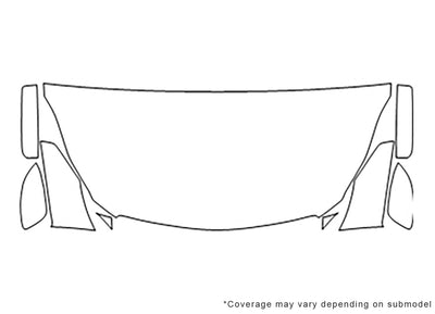 qx50 3M Clear Bra Hood Precut PPF Diagram