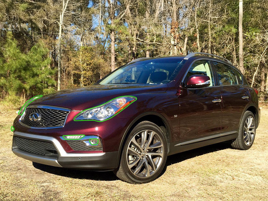 infiniti qx50 2014-2017 Headlight Protection Installation Location