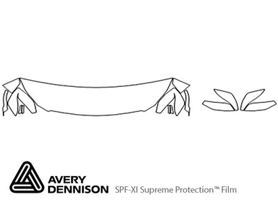 qx50 Avery Dennison Clear Bra Hood Precut PPF Diagram