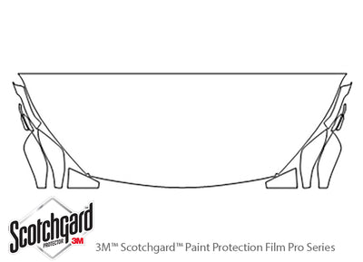 qx50 3M Clear Bra Hood Precut PPF Diagram