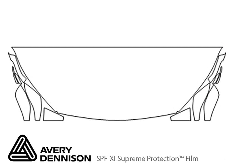 qx50 Avery Dennison Clear Bra Hood Precut PPF Diagram