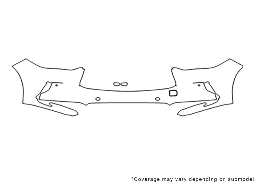 qx50 3M Clear Bra Bumper Precut PPF Diagram