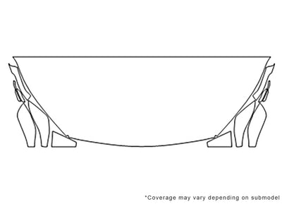 qx50 3M Clear Bra Hood Precut PPF Diagram
