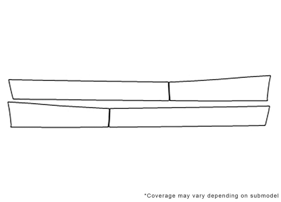 qx50 Avery Dennison Clear Bra Door Cup Precut PPF Diagram