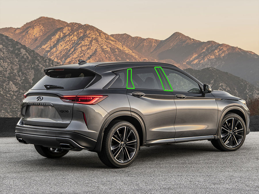 infiniti qx50 2019-2023 Pillar Post Trim Installation Location