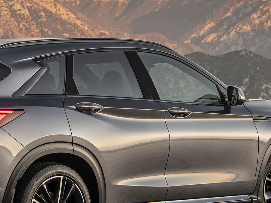 infiniti qx50 2019-2023 Carbon Fiber Pillar Cover Diagram