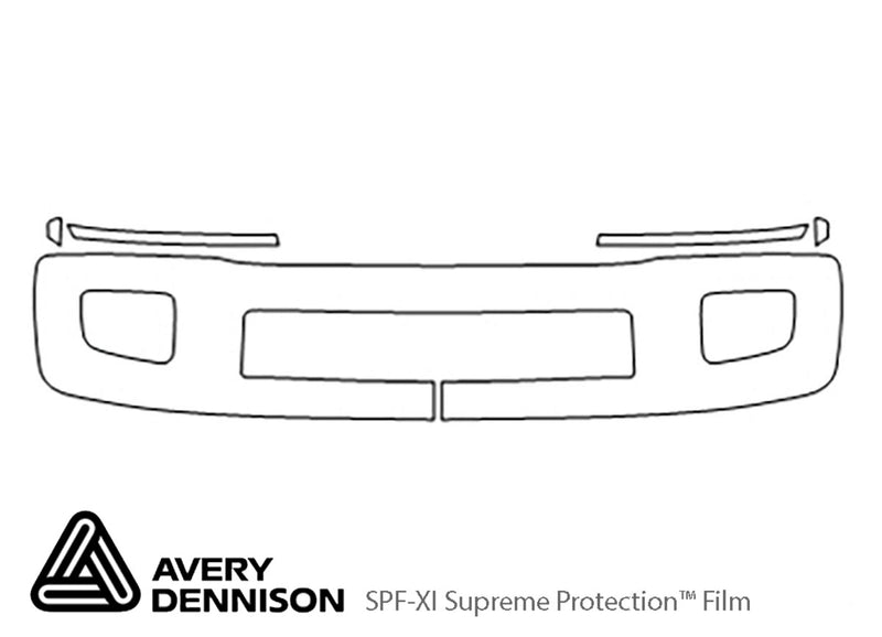 qx56 Avery Dennison Clear Bra Bumper Precut PPF Diagram