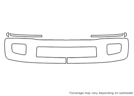 qx56 Avery Dennison Clear Bra Bumper Precut PPF Diagram