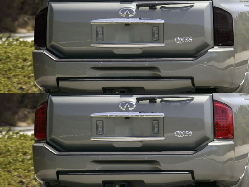 qx56 Before and After Smoked Taillights