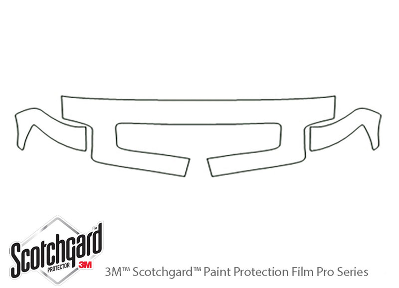 qx56 3M Clear Bra Hood Precut PPF Diagram