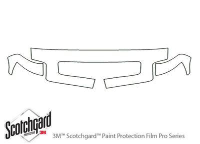 qx56 3M Clear Bra Hood Precut PPF Diagram