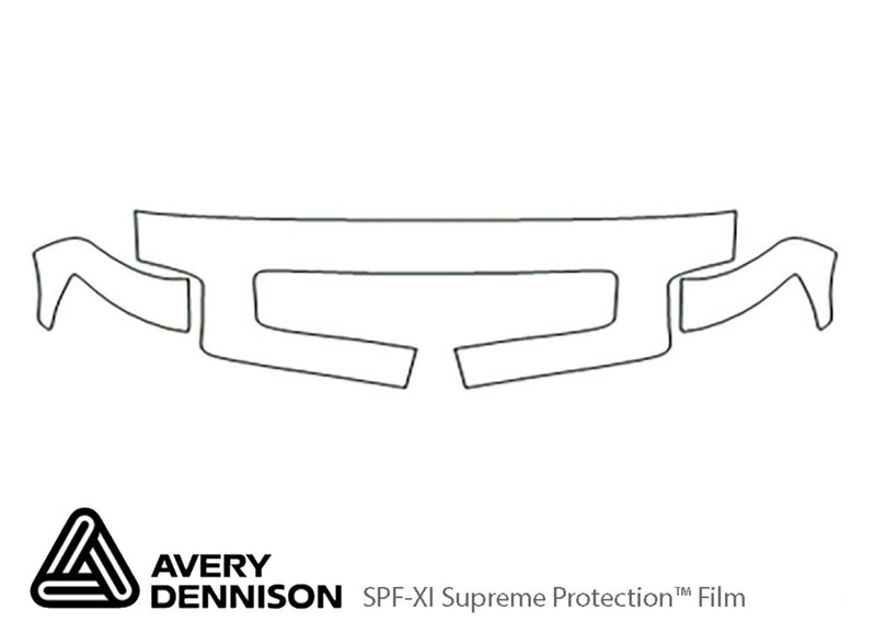 qx56 Avery Dennison Clear Bra Hood Precut PPF Diagram