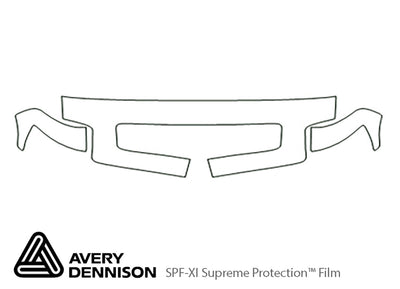 qx56 Avery Dennison Clear Bra Hood Precut PPF Diagram